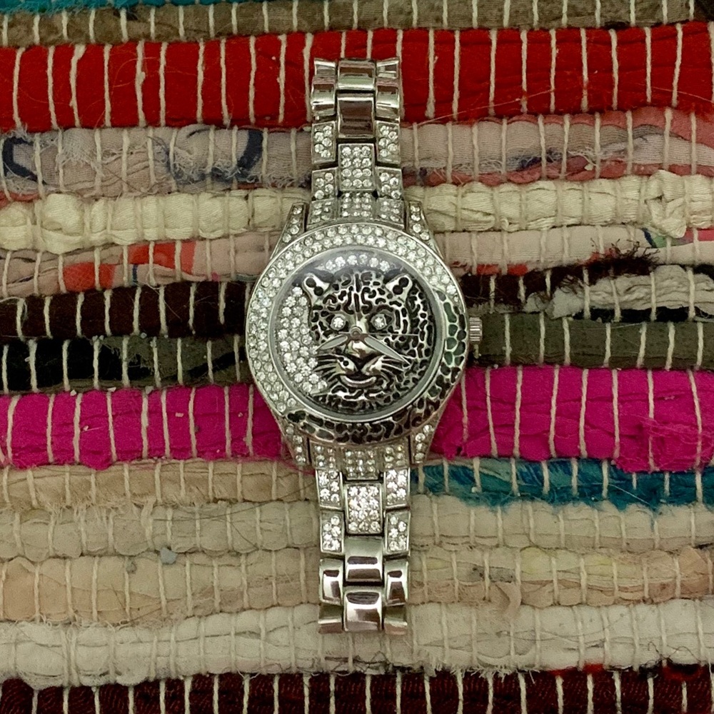 Rhinestone Leopard Watch